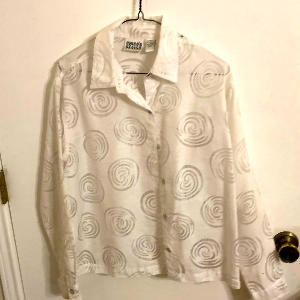 Chico’s Semi Sheer Top Size 1